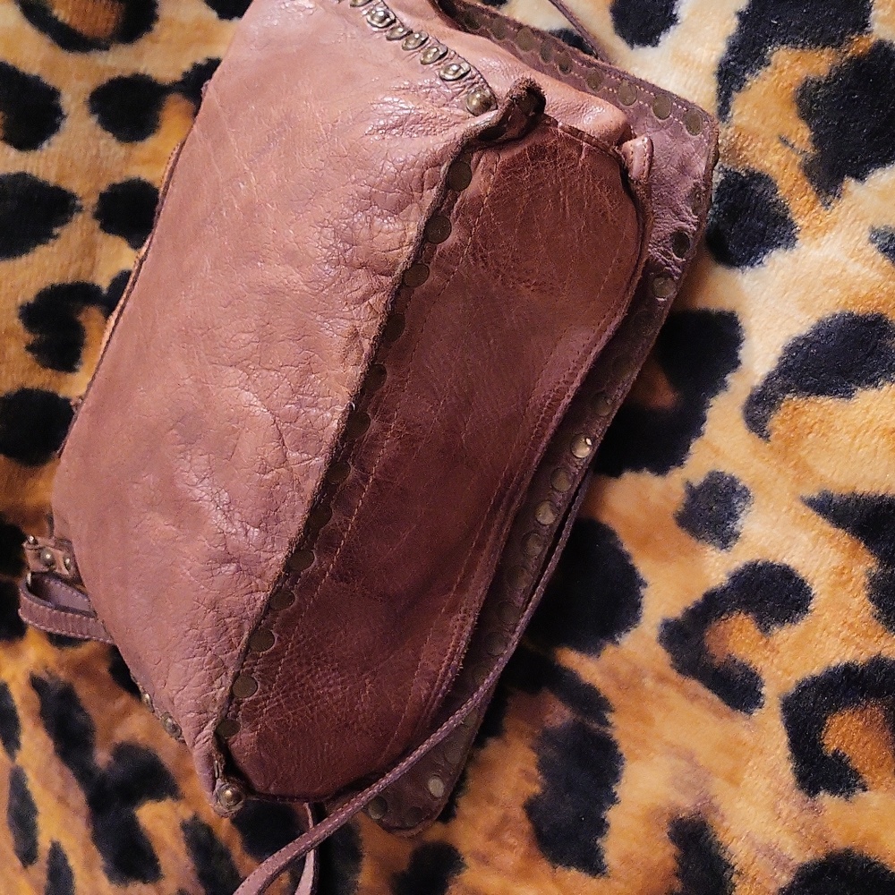 Genuine leather bag from distressed leather,Italy - Picture 3 of 16